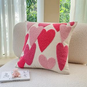 Nuova custodia per <span class=keywords><strong>cuscino</strong></span> personalizzata con ricamo a cuore <span class=keywords><strong>rosa</strong></span> di san valentino - Product Image 3