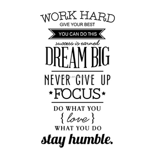 Nero minimalista inglese Slogan proverbi adesivi murali camera da letto soggiorno sfondo decorazione carta da parati autoadesiva - Product Image 2