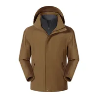 Veste technique noire à capuche, avec rabat coupe-vent à boutons-pression et manches raglan, col intérieur, poches plaquées, vente en gros