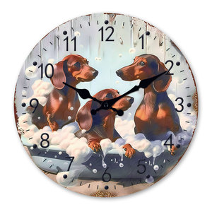 10-inch nghệ thuật màu chuồn chuồn hoa MDF gỗ đồng hồ treo tường câm Đồng hồ phòng khách trang trí đồng hồ thạch anh có thể được tùy chỉnh - Product Image 2