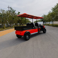 Chariot utilitaire électrique avec caisse de chargement fermée, 4 places, panier avant pour le transport d'outils en entrepôt