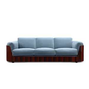 Conjunto de sofá de design moderno italiano, conjunto de sofá de tecido de luxo com ponta alta