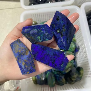 Ornamento in Cristallo Naturale di Azurite e Malachite, Forma Libera Lucidata, Collezione <span class=keywords><strong>Minerale</strong></span> per Decorazione Casa, Guarigione Reiki e Spiritualità - Product Image 2