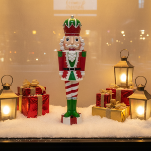 Vente Flash : Figurine de Noël à LED solaire en plastique, motif rayé, village de Noël, <span class=keywords><strong>casse</strong></span>-<span class=keywords><strong>noisette</strong></span> à menthe, décoration de jardin de Noël - Product Image 3