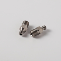 Raccord de buse d'air sur mesure 304/316, tourné CNC, réducteur hexagonal, double filetage mâle, pour tuyauterie pneumatique, pièce de quincaillerie