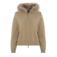 Nouveau pull décontracté à capuche zippé en polyester 100 % respirant et doux au toucher pour femme, longueur moyenne, couleur unie