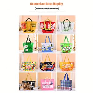 Custom Recycled PET Tote <b>Bag</b> Promotion RPET Shopping <b>Bag</b> Gift PP <b>Polypropylene</b> Laminated Non Woven <b>Bag</b> Wtih Custom Design - Product Image 6