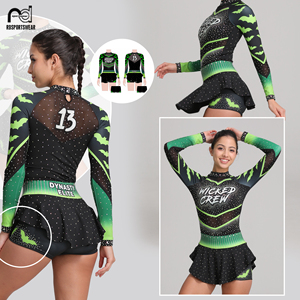 Tenues de cheerleading et de cheer dressage pour filles, magnifiques, en gros, avec strass, pour la performance - Product Image 5