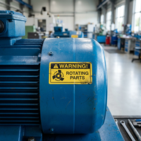 Autocollants d'avertissement industriels conformes à la norme OSHA - Étiquettes de sécurité haute visibilité pour les pièces rotatives des machines et équipements d'usine