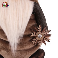 Zaves Scandinavian Santa Gnome Poupée En Peluche pour Noël Flocon De Neige Accentué Maison De Vacances Figurine Décorative & Jouet