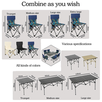 Ensemble de chaises de table pliantes d'extérieur en métal portable Mobilier de camping multifonctionnel populaire avec un design minimaliste pour la salle de sport des parcs