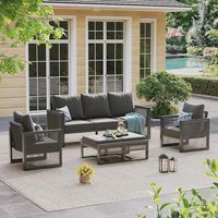 Hochwertiges Aluminium Outdoor-Patio-Möbelset Rattan Wicker Rope Outer Sofa Set Wasserdicht Modern