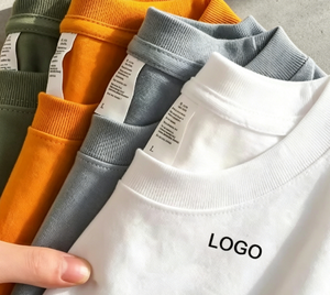 เสื้อยืดผู้ชายทรงโอเวอร์ไซส์ ผ้าคอตตอน 100% หนัก 280gsm 300gsm 320gsm แฟชั่นไหล่ตก - Product Image 2