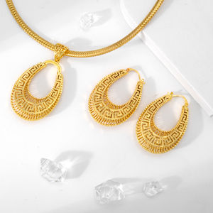Nouveaux ensembles de bijoux plaqués or à la mode italienne, ensembles de bijoux plaqués or brésilien 18 carats - Product Image 4