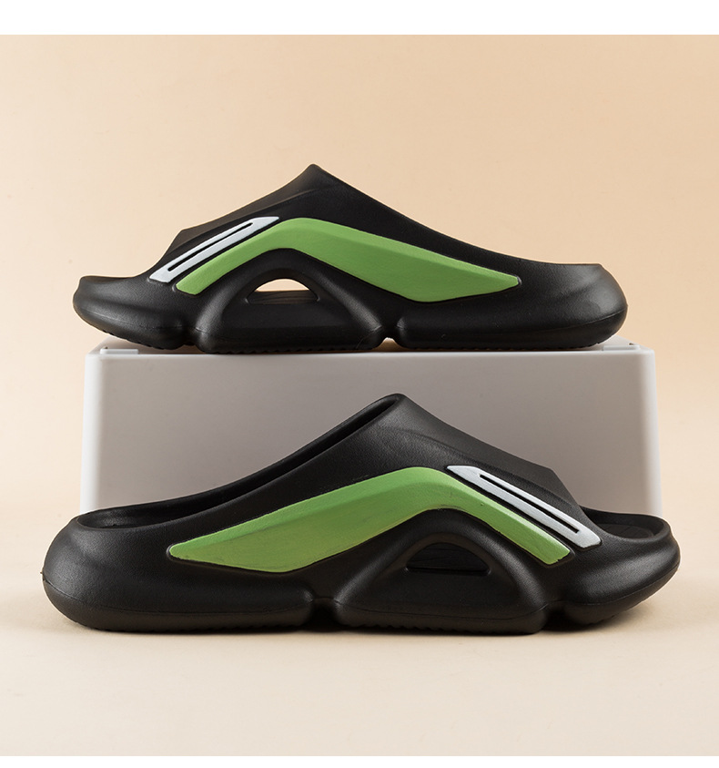 2023 Men's Sports Slippers EVA Thick Sole Home Non-slip Bath Slides Sandals Men Beach Shoes