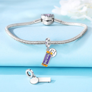 Original white copper <b>bead</b> <b>bracelet</b> - colorfast game console pendant, personalized accessory for men and women - Product Image 2