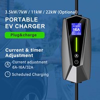 haute qualité Evse 5m 16a 3,5 kw tesla Byd 3 kw Meilleur chargeur Ev portable Station de charge mobile pour voiture électrique