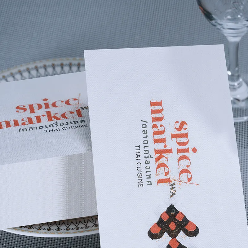 Individuelles Einweg-Druck-Wippenstift Cocktail Getränk-Papier Restaurant individuell bedrucktes Seidenpapier individuelles Logo 