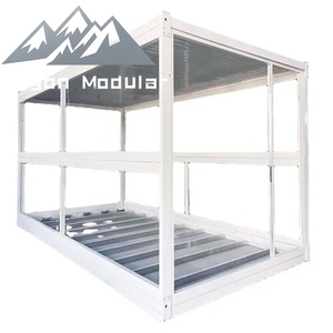 折叠式2卧室40英尺集装箱房，可折叠和可扩展设计现代预制住宅，供商场或车间使用 - Product Image 3