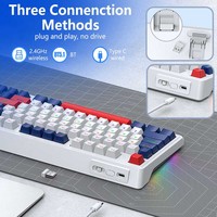 Clavier mécanique sans fil T78 trois modes 99 touches sans conflits de touches clavier de jeu pour ordinateurs portables téléphones mobiles bureau
