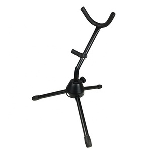 高品质专业金属支架黑色三脚萨克斯管支架，具有耐用功能 - Product Image 1