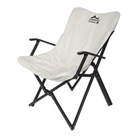 Chaise de pêche de plage compacte pliable avec cadre métallique robuste résistant à l'usure
