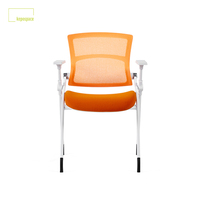Mobilier de bureau commercial professionnel Chaise de conférence au design moderne Chaise en tissu maillé avec fonction pliable empilable