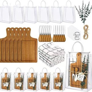 Wooden Cheese Board <b>Set</b> With Knives And Forks Portable Cutting Board For Home Outdoor Use - Product Image 5