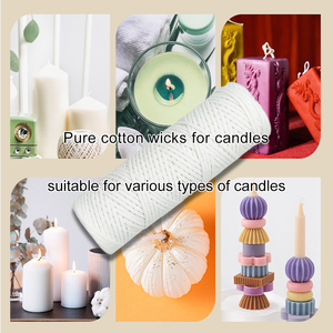 Mèche carrée en coton non préparé 2026 <span class=keywords><strong>pour</strong></span> la fabrication de bougies, sans plomb, <span class=keywords><strong>pour</strong></span> <span class=keywords><strong>cire</strong></span> d'abeille/<span class=keywords><strong>cire</strong></span> de soja, forme flocons, <span class=keywords><strong>pour</strong></span> occasions de mariage - Product Image 6