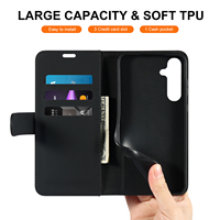 Étui de téléphone portable en gros A55 A35 portefeuille livre étui en cuir pu pour samsung S24 S25 FE ultra plus