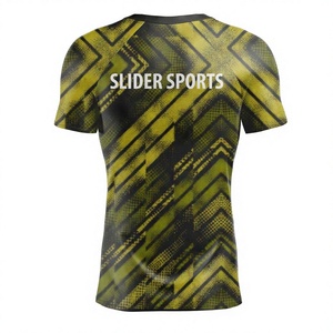 เสื้อรัดกล้ามแขนสั้นลายโลโก้กีฬาทางน้ำ MMA BJJ แบบซับลิเมชั่น ออกแบบเสื้อรัดกล้ามสำหรับกีฬาจิวยิตสูของคุณเอง - Product Image 2