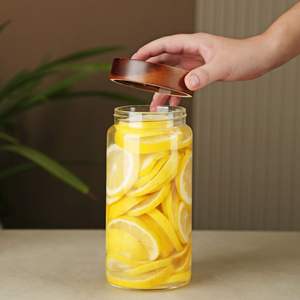 YOLOWE HOME Bocal en verre Fido pour choucroute <span class=keywords><strong>maison</strong></span> Bocal à cornichons en verre à large bouche avec joint hermétique Bocal en verre <span class=keywords><strong>cornichon</strong></span> fait <span class=keywords><strong>maison</strong></span> - Product Image 4