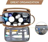 Sac de toilette multifonction en toile personnalisé avec logo pour hommes et femmes, trousse de toilette, trousse de rasage, organiseur de maquillage