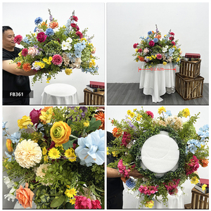 Centros de Mesa con Bolas de Flores Rojas y Durazno en Oferta, Decoración para Bodas, Centro de Mesa con Bolas de Flores Rojas <span class=keywords><strong>Angela</strong></span> - Product Image 3