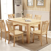 Bestseller Konvertibles Esszimmer-Set Moderner Französischer Retro-Holztisch Massivholzstühle aus Walnuss Kombination für Zuhause & Hotel