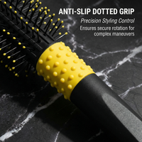 Brosse à cheveux ronde professionnelle en nylon, antidérapante, à picots, pour le séchage au sèche-cheveux en salon