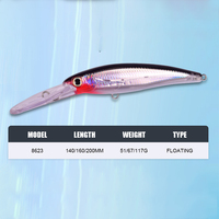 Leurre Minnow coulant en ABS, flottant, pour pêche en eau profonde, pour Marlin, Poisson-chat, Brochet, Carpe, Bar, Saumon, eau douce et eau salée, appât nageur