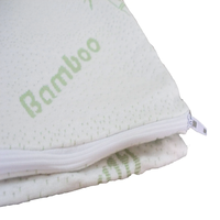 Taie d'oreiller de refroidissement Jacquard en bambou de luxe avec fermeture éclair, protège-oreiller anti-allergique pour hôtel et maison taille personnalisée