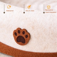 Lit pour chat en feutre 2 en 1, nid pour chat imperméable, griffoir avec design encastré de 8 cm