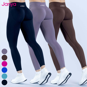 Janya Thoáng Khí Tummy Kiểm Soát Phòng Tập Thể Dục Quần Áo Chặt Chẽ Scrunch Mông Thể Dục Thể Thao Quần Cao V-Eo Liền Mạch Yoga Xà Cạp Cho Phụ Nữ - Product Image 3