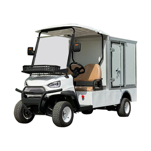 Chariot de livraison de repas compact à 4 roues électrique, voiturettes de <span class=keywords><strong>golf</strong></span> électriques avec caisses de chargement, chariots de transfert électriques isolés pour les campings - Product Image 3