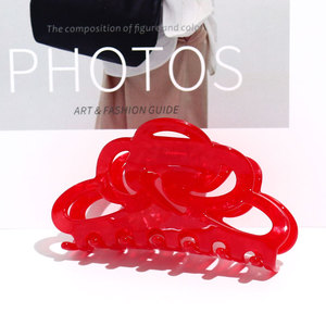 XinMei diseño personalizado acetato Haarklammer Mit logo Premium mujer pinzas de garra de tiburón para mujeres occidentales pinzas de pelo Vintage - Product Image 4