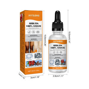 New HOT Private Label Organic Dark Skin Permanent Whitening Lightening Brightening Bleaching Arbutin Liquid Serum 30ml <b>Face</b> Body - Product Image 2