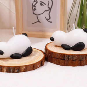Bougies Panda endormies et mignonnes, bougies chauffe-plat parfumées, cadeaux blancs sur le thème des animaux pour la décoration de la maison, la table à manger, la chambre à coucher - Product Image 3