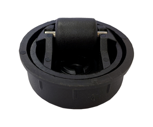 Roulette à couvercle rond en plastique de 48mm de diamètre de trou, demi-roulette de meubles cachée avec mini roue de 17mm - Product Image 1
