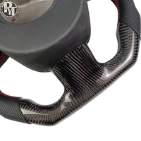 Volant sport en fibre de carbone et cuir personnalisé en forme de D pour Audi A3 A4 A5 S5 S6 RS5 RS6