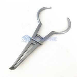 Strumenti dentali per il ripristino manuale dei denti in acciaio inossidabile pinza per morsetto in gomma punta diritta strumento per chirurgia chirurgica - Product Image 5