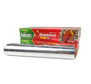 China Factory 8011falcon aluminium foil 300m paper 30micron tinfoil roll price household food packaging manufacturer