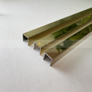 Perfil de Acero Inoxidable 304 para Decoración, Perfil Triangular Pulido para Azulejos, Perfil en Forma de U para Muebles - Product Image 1