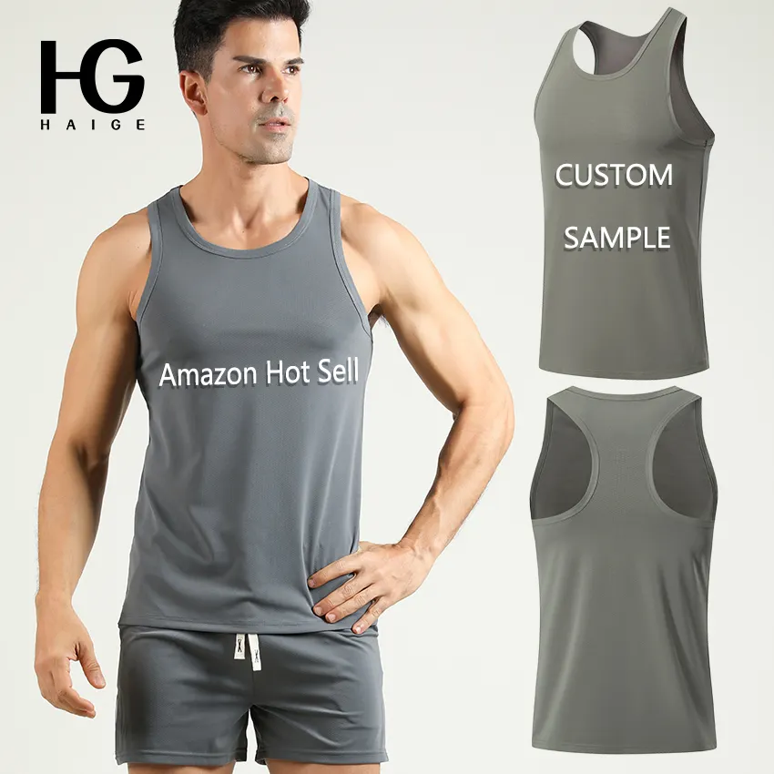 Custom Compression Muscle Mens Tank Top Dry Fit Fitness Wear Sleeveless Mens Stringer Gym Tank Top Men Bodybuilding